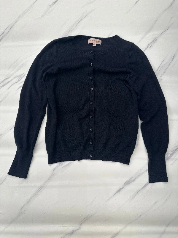 Sweater Cardigan By Philosophy In Black, Size: S