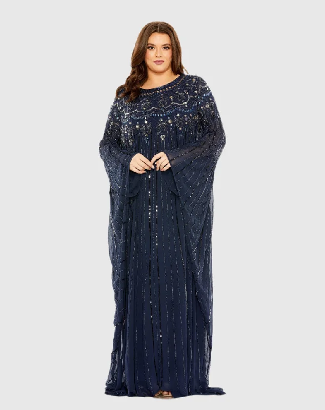 Mac Duggal 93875 Long Sleeve Formal Plus Size Dress