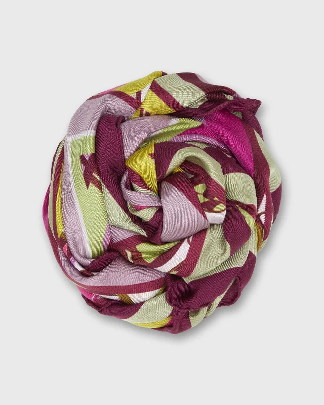 Square Scarf in Lime/Pink Kaleidoscope