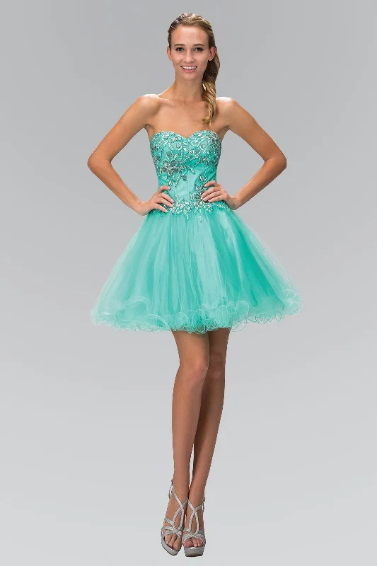 Homecoming Short Strapless Cocktail Prom Dress