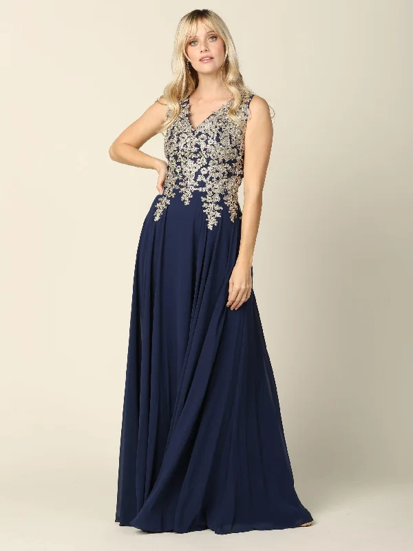 Long Mother of the Bride Chiffon Formal Dress