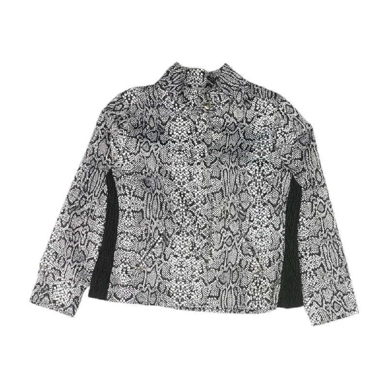 Gray Animal Print Lightweight Jacket