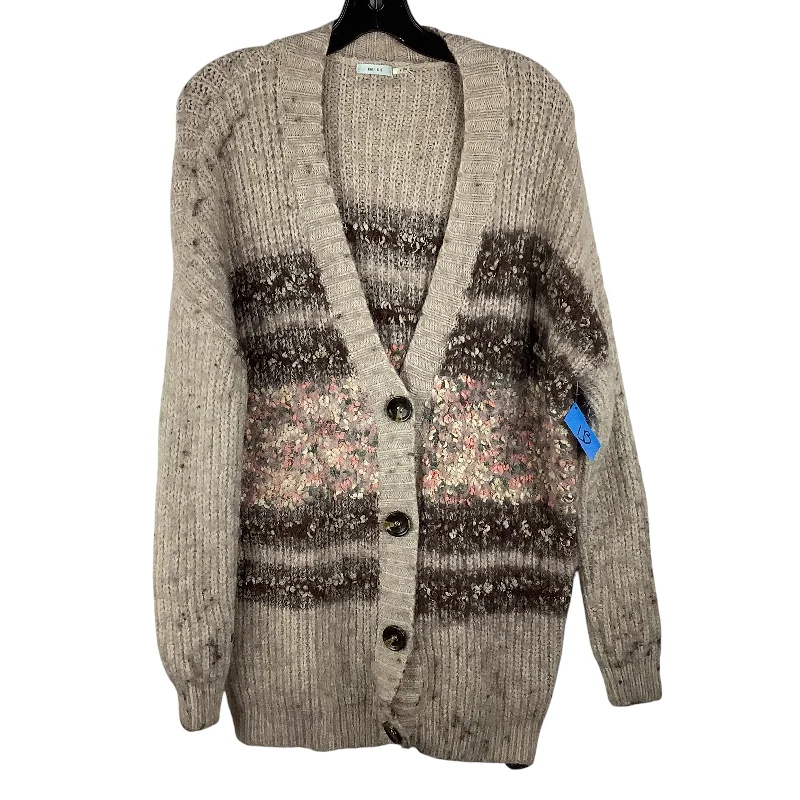 Sweater Cardigan By Kimichi Blue In Brown, Size: M