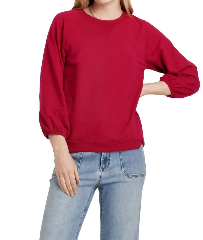 Bryce Sweatshirt In Ruby Pink