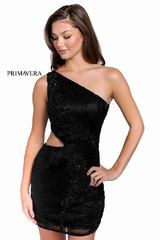 Primavera Couture Prom One Shoulder Short Dress 3840