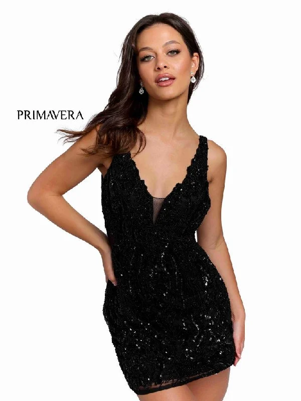 Primavera Couture Prom Short Beaded Dress 3822