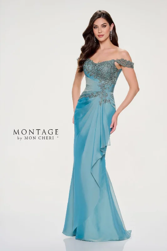 Montage M843 Long Ruched Mermaid Formal Dress