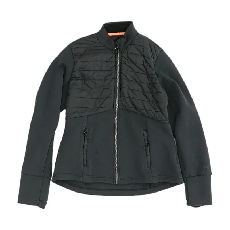 Black Solid Puffer Jacket