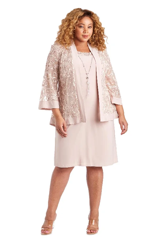 R&M Richards 7077W Short Plus Size Jacket Dress