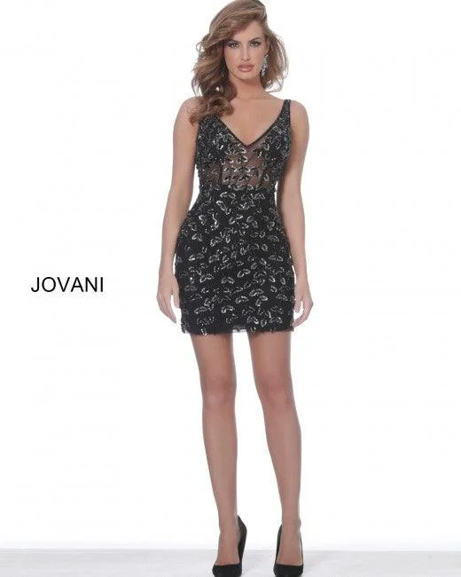 Jovani 3960 Prom Short Sleeveless Beaded Dress