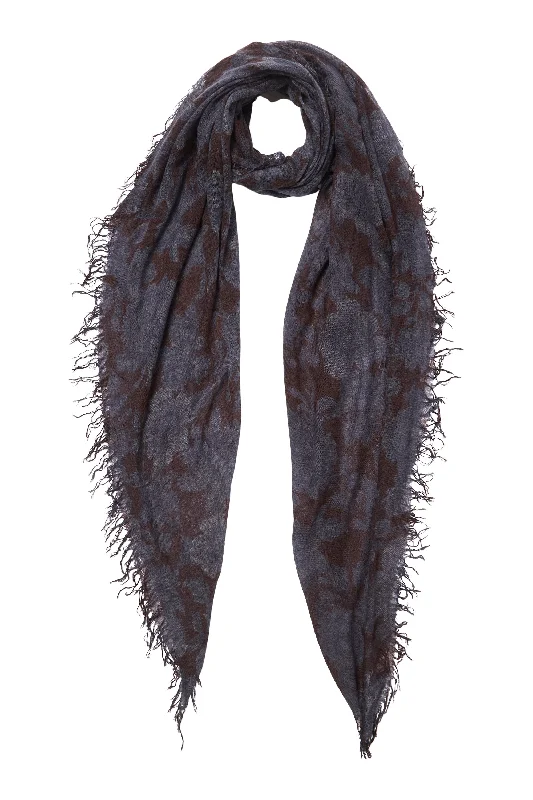 Chan Luu Cashmere and Silk Scarf Floral Scarf