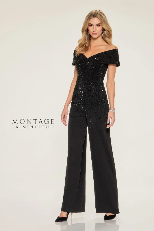 Montage M850 Long Wide Leg Evening Formal Jumpsuit