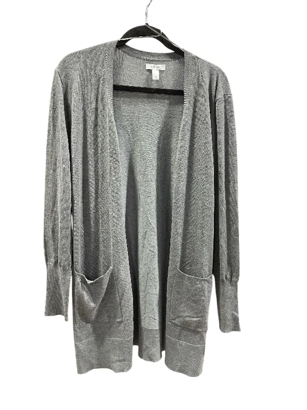 Cardigan By Nine West In Grey, Size: L