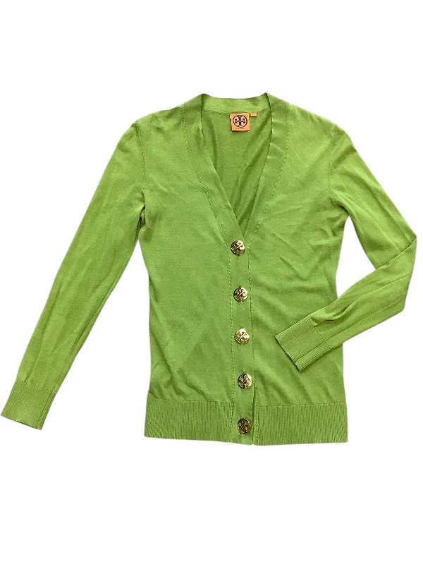 Sweater Cardigan By Tory Burch In Green, Size: Xs