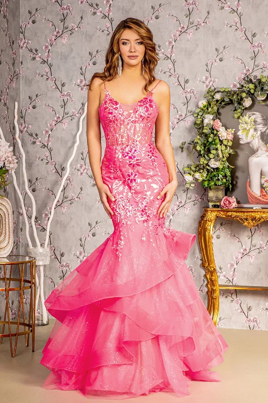 Long Formal Glitter Evening Prom Gown