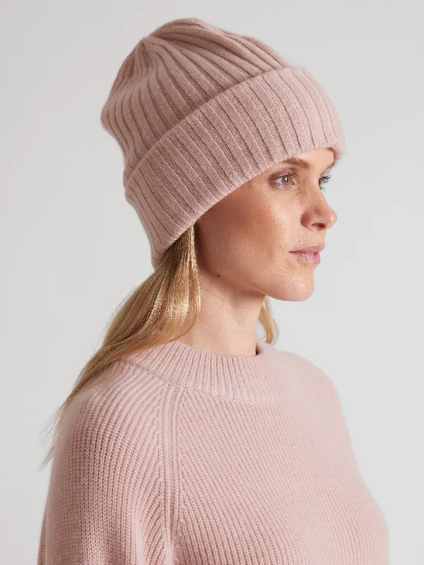 Cashmere beanie "Oda" - rose glow