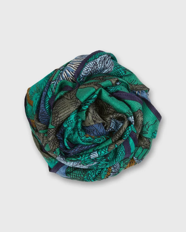 Forest Square Scarf in Green