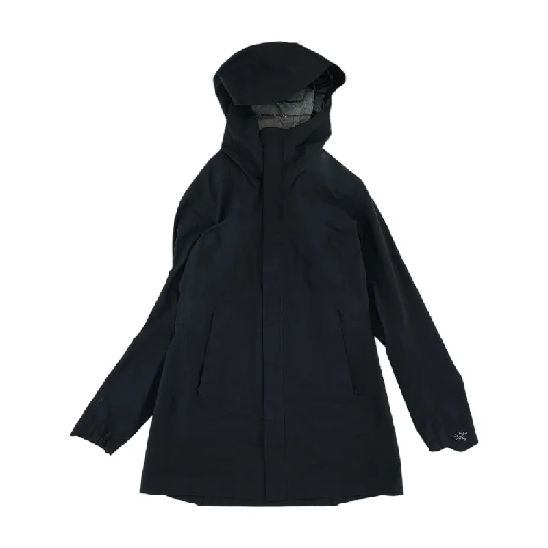 Black Solid Rain Jacket