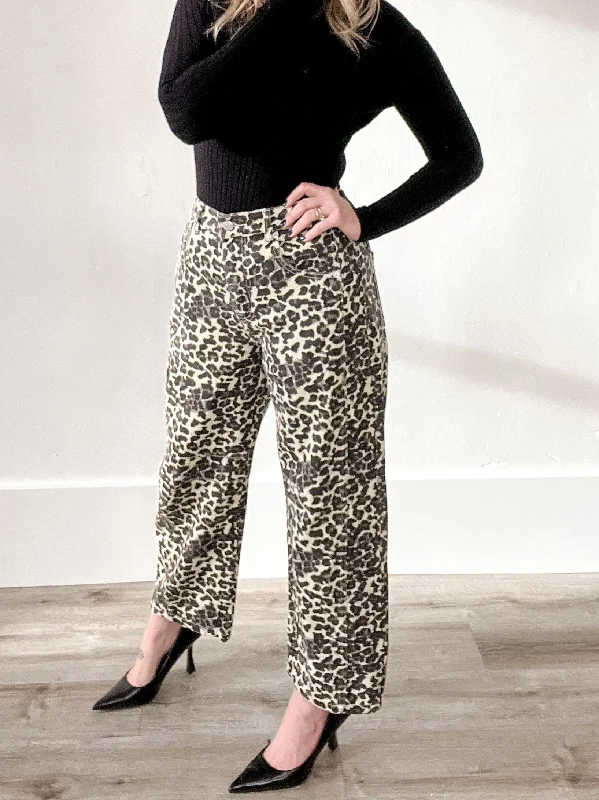 Baggy Barrel Jeans - Leopard