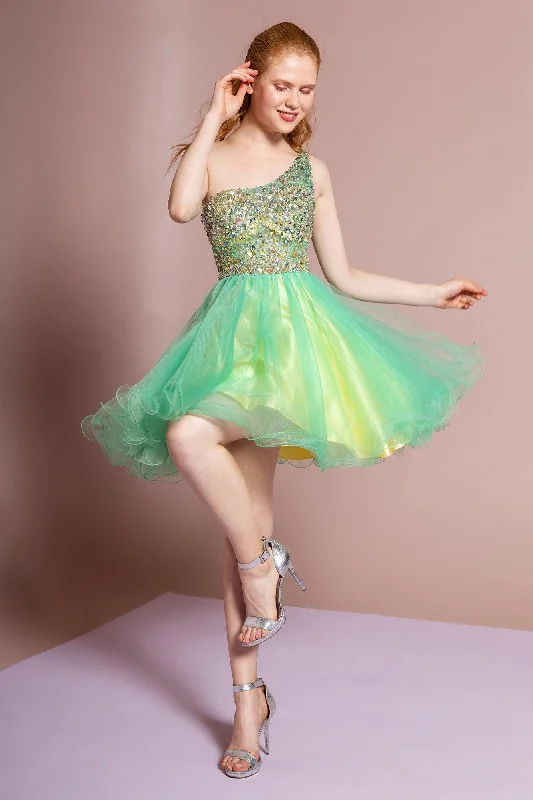 One Shoulder Homecoming Short Prom Dress