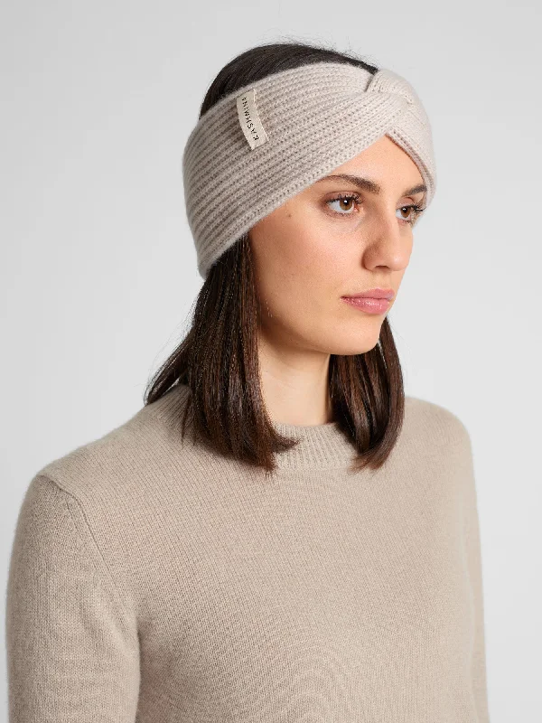 Cashmere head band "Freya" - cream