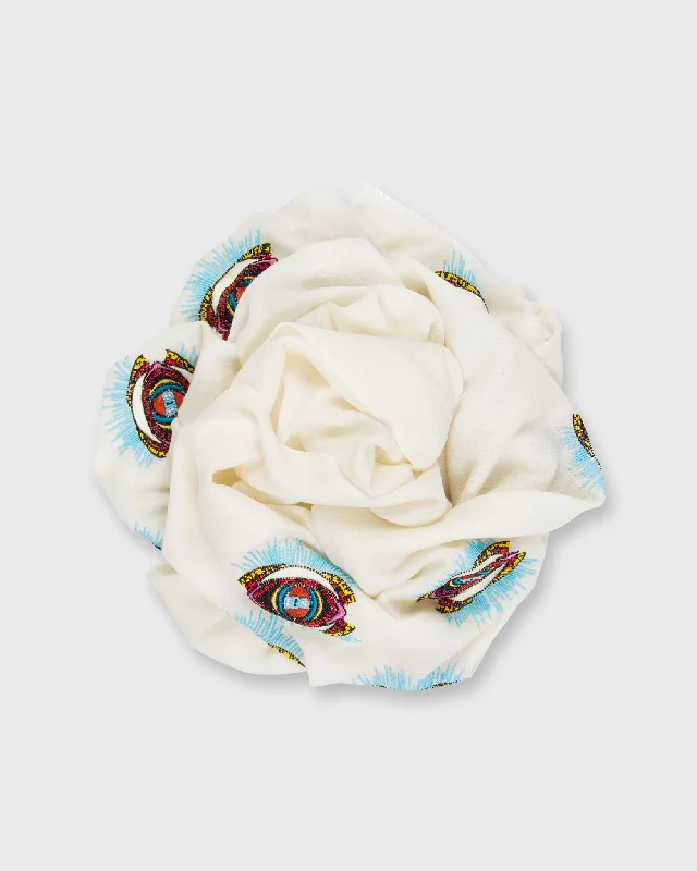 Eyes On You Scarf in Ivory/Multi