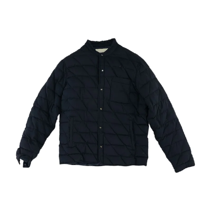 Navy Solid Puffer Jacket