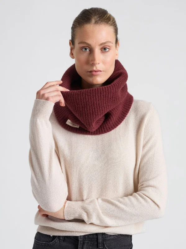 Cashmere snood "Erika" - Bordeaux