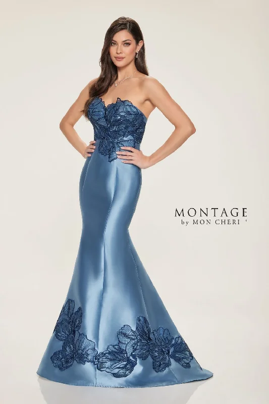 Montage M841 Long Mermaid Lace Formal Dress