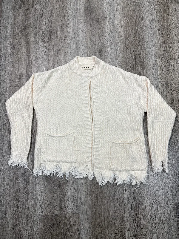 Cardigan By Clothes Mentor In White, Size: S