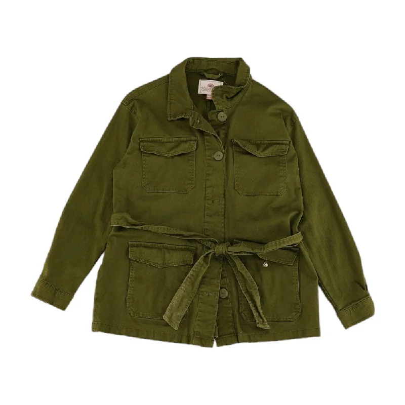 Green Solid Lightweight Jacket