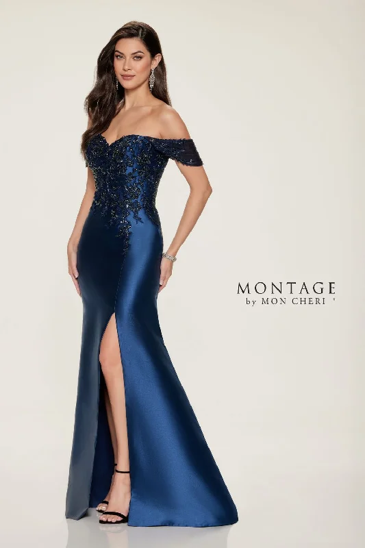 Montage M855 Long Sequin Lace Formal Dress