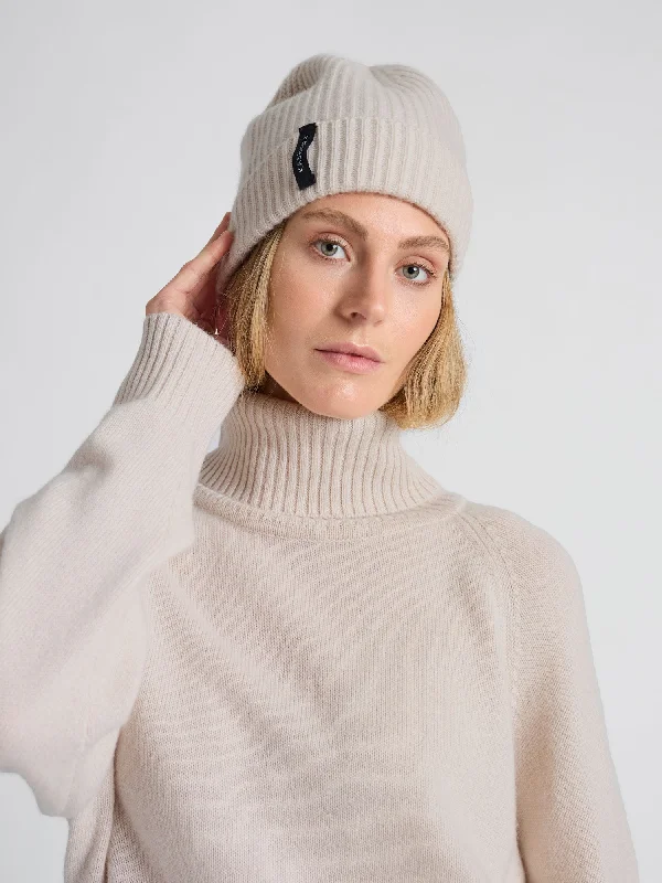 Cashmere beanie "Elli" - Cream