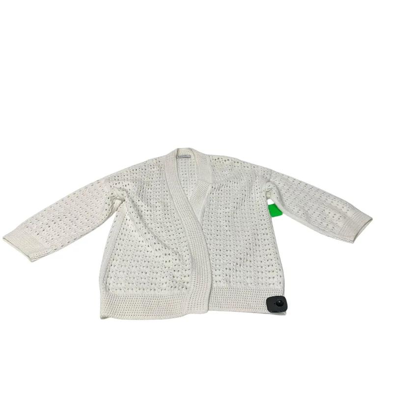 Sweater Cardigan By Clothes Mentor In White, Size: Xs