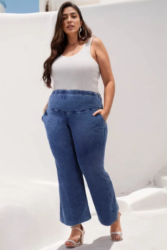 Plus Size Yale Blue Flare Jeans