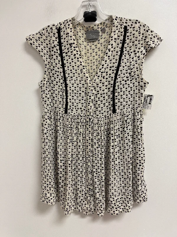 Tunic Sleeveless By Anthropologie In Black & White, Size: Xs