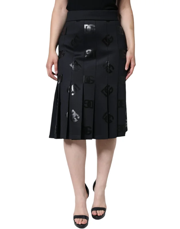 Dolce & Gabbana  DG Monogram Pleated Midi Women's Skirt