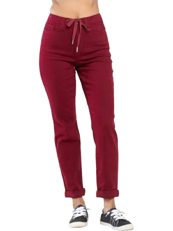 Scarlett Joggers In Burgundy