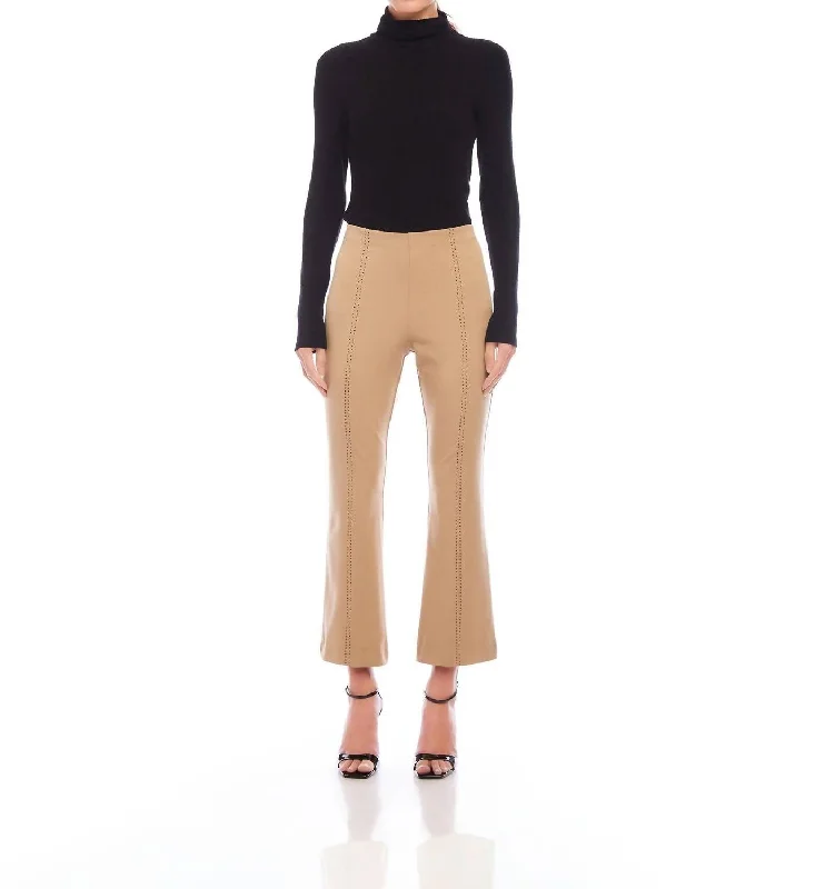 Sigourney Saddle Stitch Pants In Camel