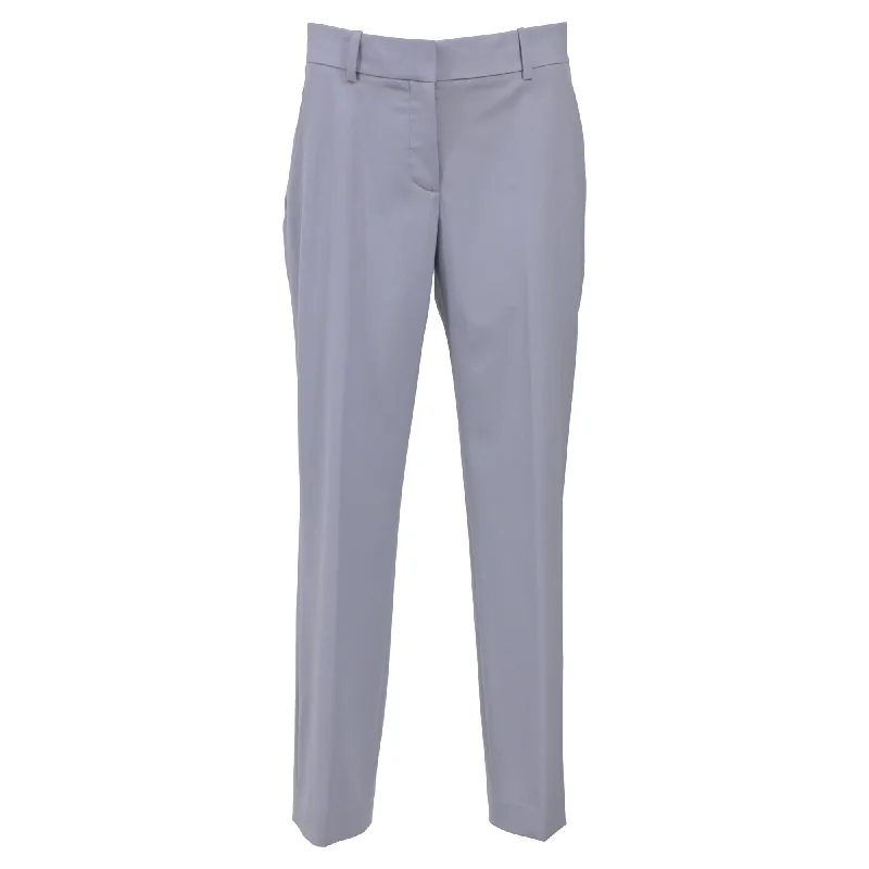 Theory Tapered Trousers in Light Blue Cotton