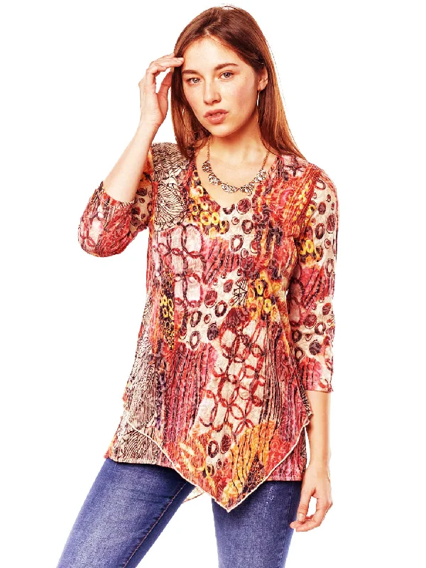 Tianello “Enlove” Cotton Knit Burnout “Devon” Tunic