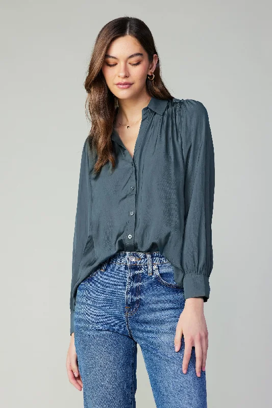 Split Neck Buttoned Shirt