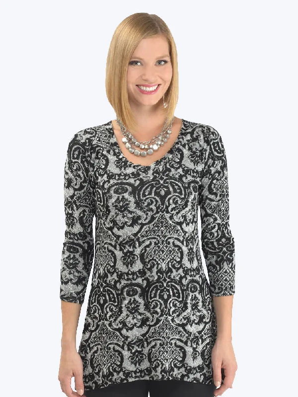 Oriana French Knit Livia Tunic Top - Final Sale