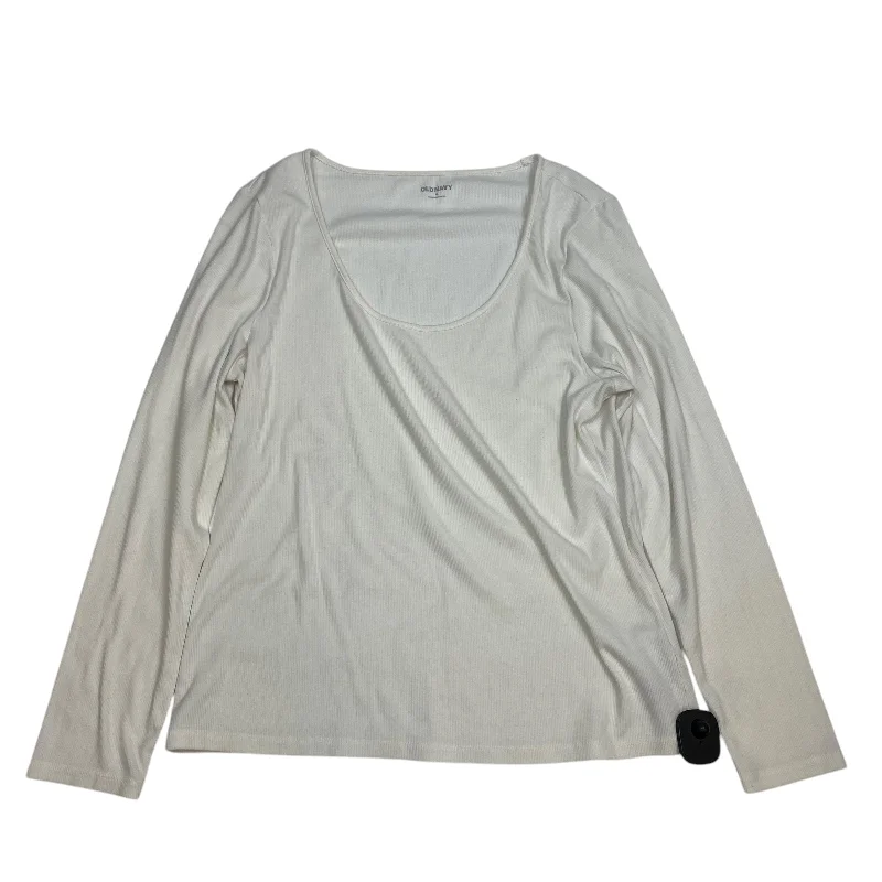 Top Long Sleeve Basic By Old Navy In Cream, Size: Xl