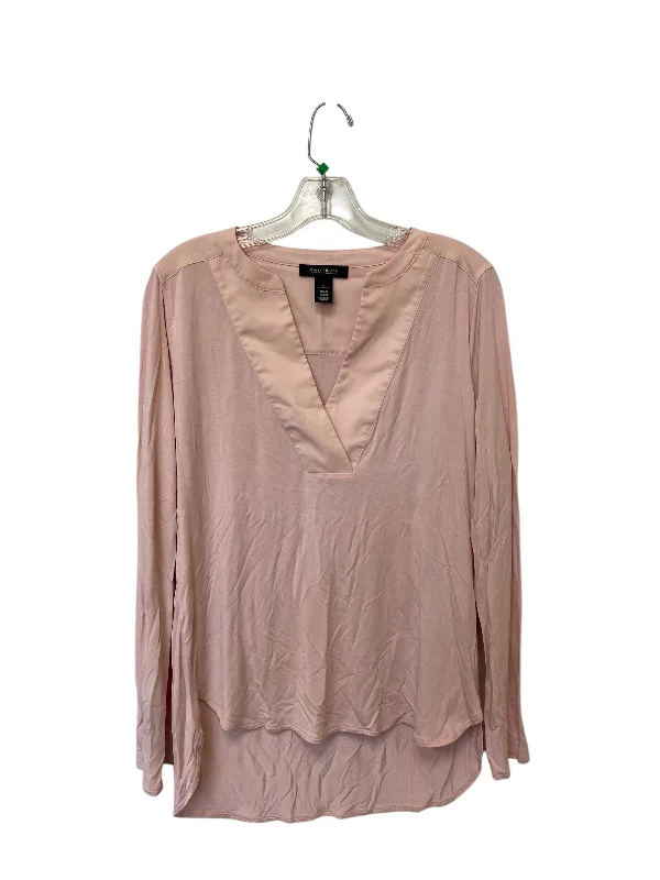 Top Long Sleeve By White House Black Market In Pink, Size: S