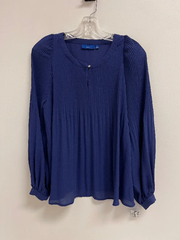 Top Long Sleeve By Apt 9 In Blue, Size: S