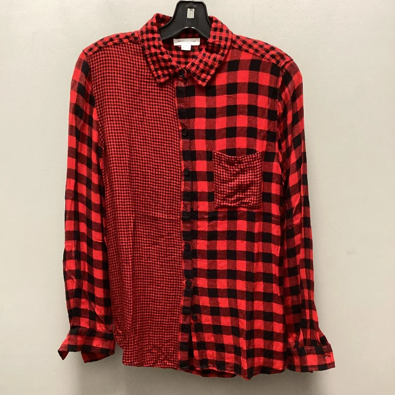 Top Long Sleeve By Beachlunchlounge In Red, Size: M