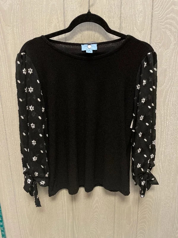 Top Long Sleeve By Cece In Black & White, Size: Xs