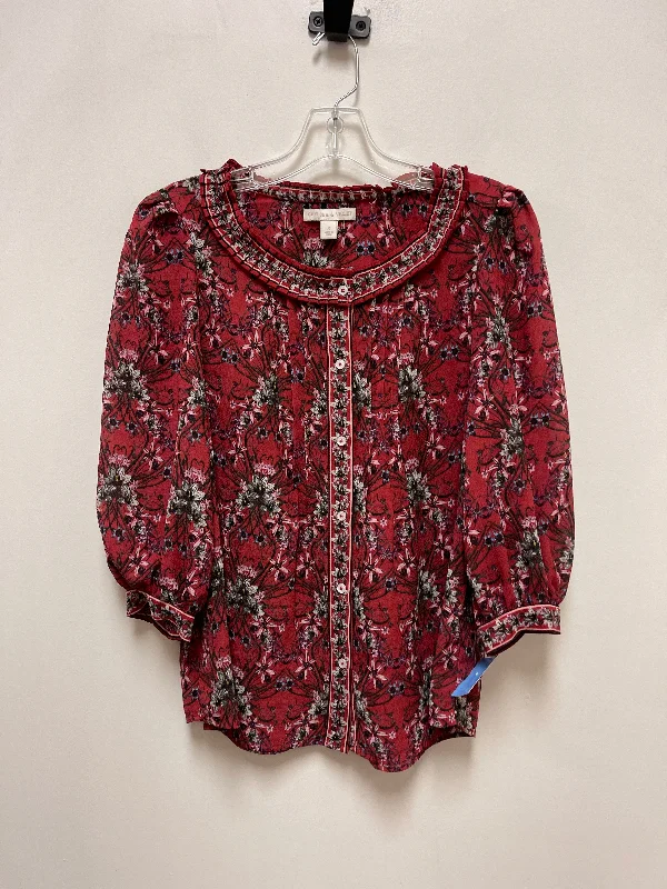 Top Long Sleeve By Chelsea And Violet In Red, Size: S