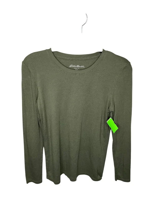 Top Long Sleeve By Eddie Bauer In Green, Size: M